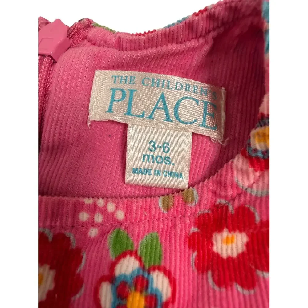 Vintage The Children's Place Baby Corduroy Floral Dress 3-6 months